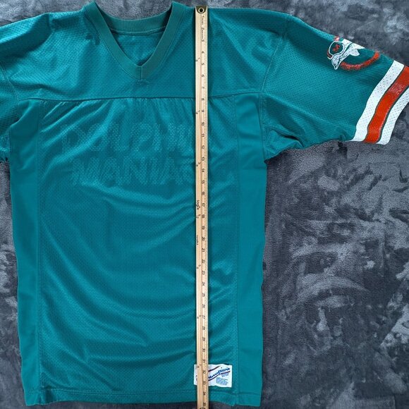 Vintage 80s Miami Dolphins Champion Jersey Dolphin Maniac XL Made USA Mint Rare - Picture 10 of 10